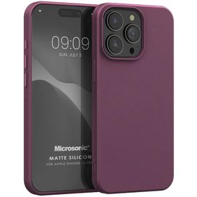 Microsonic iPhone 15 Pro Matte Silikon Siyah Cep Telefonu Kılıfı