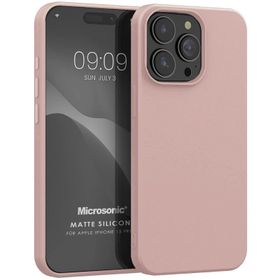 Microsonic iPhone 15 Pro Matte Silikon Siyah Cep Telefonu Kılıfı