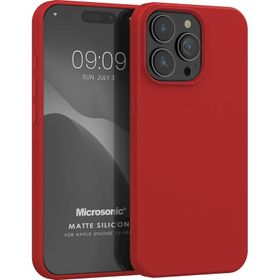 Microsonic iPhone 15 Pro Matte Silikon Siyah Cep Telefonu Kılıfı