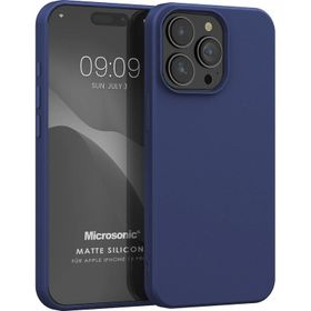 Microsonic iPhone 15 Pro Matte Silikon Siyah Cep Telefonu Kılıfı