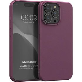 Microsonic iPhone 15 Pro Matte Silikon Siyah Cep Telefonu Kılıfı