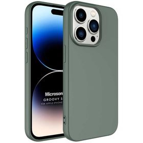 Microsonic iPhone 15 Pro Max Groovy Soft Derin Siyah Cep Telefonu Kılıfı