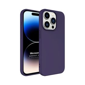 Microsonic iPhone 15 Pro Max Groovy Soft Derin Siyah Cep Telefonu Kılıfı