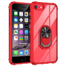 Microsonic iPhone 6S Grande Clear Ring Holder Kırmızı Cep Telefonu Kılıfı