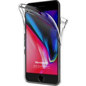 Microsonic iPhone SE 6 tarafı tam full koruma 360 Clear Soft Şeffaf Kılıf