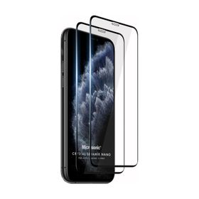 Microsonic iPhone Uyumlu 11 Pro Crystal Seramik Nano 2 Adet Siyah Ekran Koruyucu