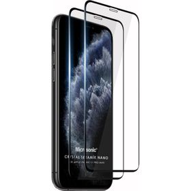 Microsonic iPhone Uyumlu 11 Pro Max Crystal Seramik Nano 2 Adet Siyah Ekran Koruyucu