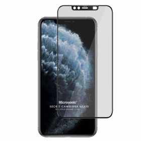 Microsonic iPhone Uyumlu 11 Pro Secret Camslider Glass Siyah Cam Ekran Koruyucu
