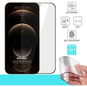 Microsonic iPhone Uyumlu 12 Pro Max Seramik Matte Flexible Siyah Ekran Koruyucu