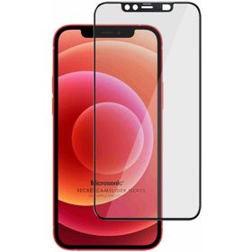 Microsonic iPhone Uyumlu 12 Secret Camslider Glass Siyah Cam Ekran Koruyucu