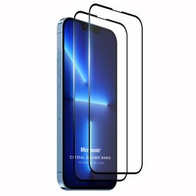 Microsonic iPhone Uyumlu 13 Pro Crystal Seramik Nano 2 Adet Siyah Ekran Koruyucu