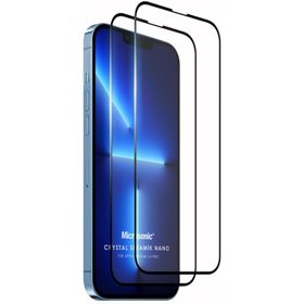 Microsonic iPhone Uyumlu 13 Pro Crystal Seramik Nano 2 Adet Siyah Ekran Koruyucu