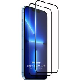 Microsonic iPhone Uyumlu 13 Pro Max Crystal Seramik Nano 2 Adet Siyah Ekran Koruyucu