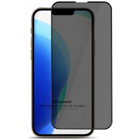 Microsonic iPhone Uyumlu 13 Pro Max Privacy 5D Gizlilik Filtreli Siyah Cam Ekran Koruyucu
