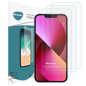 Microsonic iPhone Uyumlu 13 Screen Protector Nano Glass 3 Adet Cam Ekran Koruyucu