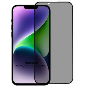 Microsonic iPhone Uyumlu 14 Plus Privacy 5d Gizlilik Filtreli Siyah Cam Ekran Koruyucu