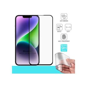 Microsonic iPhone Uyumlu 14 Plus Seramik Matte Flexible Siyah Ekran Koruyucu
