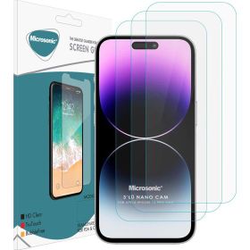 Microsonic iPhone Uyumlu 14 Pro Max Screen Protector Nano Glass 3 Adet Cam Ekran Koruyucu