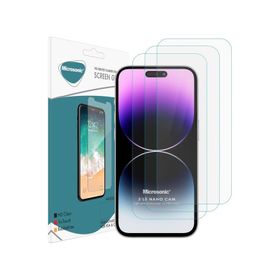 Microsonic iPhone Uyumlu 14 Pro Max Screen Protector Nano Glass 3 Adet Cam Ekran Koruyucu