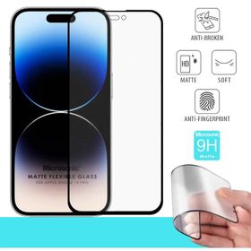 Microsonic iPhone Uyumlu 14 Pro Seramik Matte Flexible Siyah Ekran Koruyucu