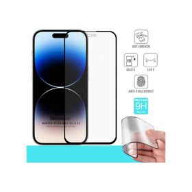 Microsonic iPhone Uyumlu 14 Pro Seramik Matte Flexible Siyah Ekran Koruyucu