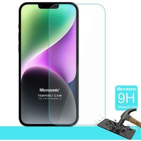 Microsonic iPhone Uyumlu 14 Tempered Glass Cam Ekran Koruyucu