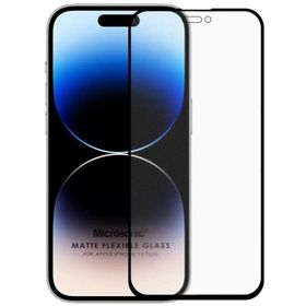 Microsonic iPhone Uyumlu 15 Plus Seramik Matte Flexible Siyah Ekran Koruyucu