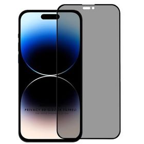 Microsonic iPhone Uyumlu 15 Pro Max Privacy 5d Gizlilik Filtreli Siyah Cam Ekran Koruyucu