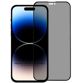 Microsonic iPhone Uyumlu 15 Pro Privacy 5d Gizlilik Filtreli Siyah Cam Ekran Koruyucu