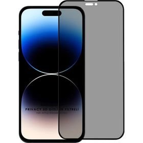 Microsonic iPhone Uyumlu 15 Pro Privacy 5d Gizlilik Filtreli Siyah Cam Ekran Koruyucu
