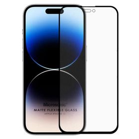Microsonic iPhone Uyumlu 15 Seramik Matte Flexible Siyah Ekran Koruyucu