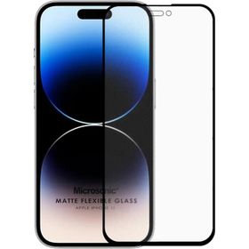 Microsonic iPhone Uyumlu 15 Seramik Matte Flexible Siyah Ekran Koruyucu