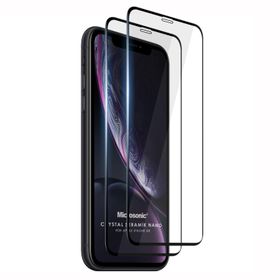 Microsonic iPhone Uyumlu XR Crystal Seramik Nano 2 Adet Siyah Ekran Koruyucu