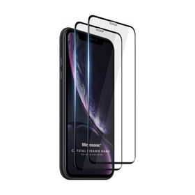 Microsonic iPhone Uyumlu XR Crystal Seramik Nano 2 Adet Siyah Ekran Koruyucu