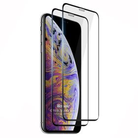 Microsonic iPhone Uyumlu XS Max Crystal Seramik Nano 2 Adet Siyah Ekran Koruyucu