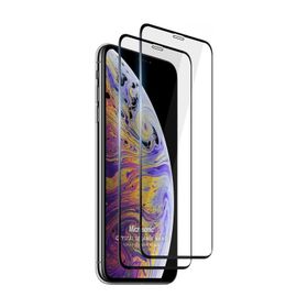 Microsonic iPhone Uyumlu XS Max Crystal Seramik Nano 2 Adet Siyah Ekran Koruyucu