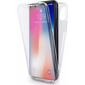 Microsonic iPhone X 6 tarafı tam full koruma 360 Clear Soft Şeffaf Kılıf