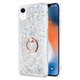 Microsonic iPhone XR Glitter Liquid Holder Şeffaf Cep Telefonu Kılıfı