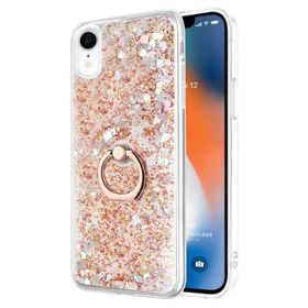 Microsonic iPhone XR Glitter Liquid Holder Şeffaf Cep Telefonu Kılıfı