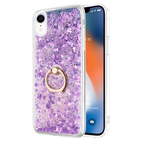Microsonic iPhone XR Glitter Liquid Holder Şeffaf Cep Telefonu Kılıfı