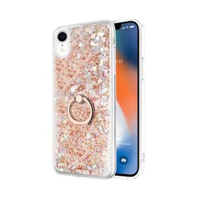 Microsonic iPhone XR Glitter Liquid Holder Şeffaf Cep Telefonu Kılıfı