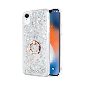 Microsonic iPhone XR Glitter Liquid Holder Şeffaf Cep Telefonu Kılıfı