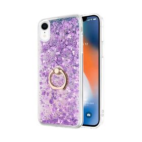 Microsonic iPhone XR Glitter Liquid Holder Şeffaf Cep Telefonu Kılıfı