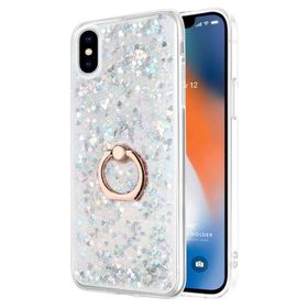 Microsonic iPhone XS Glitter Liquid Holder Pembe Cep Telefonu Kılıfı