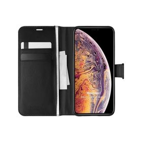 Microsonic iPhone XS Max Delux Leather Wallet Siyah Cep Telefonu Kılıfı