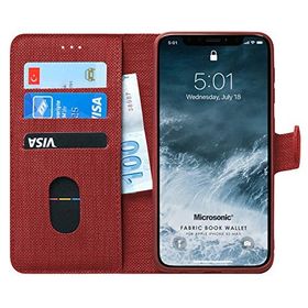 Microsonic iPhone XS Max Fabric Book Wallet Kılıf