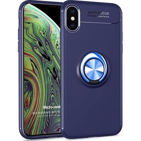 Microsonic iPhone XS Max Kickstand Ring Holder Kırmızı Cep Telefonu Kılıfı