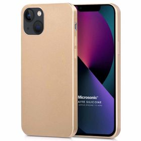 Microsonic iPhone13 Mini Matte Silikon Gold Cep Telefonu Kılıfı