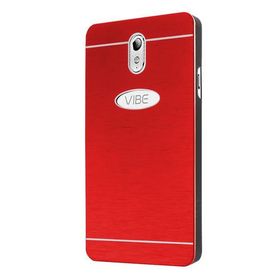 Microsonic Lenovo Vibe P1m Hybrid Metal Kırmızı Kılıf