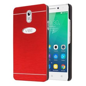 Microsonic Lenovo Vibe P1m Hybrid Metal Kırmızı Kılıf